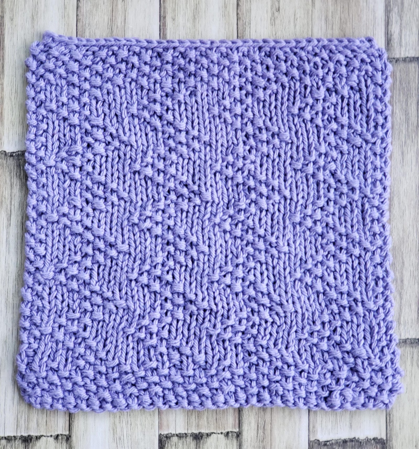 Chevron Trail Dishcloth: A Quick Beginner Knit Pattern chevron trail dishcloth flat lay